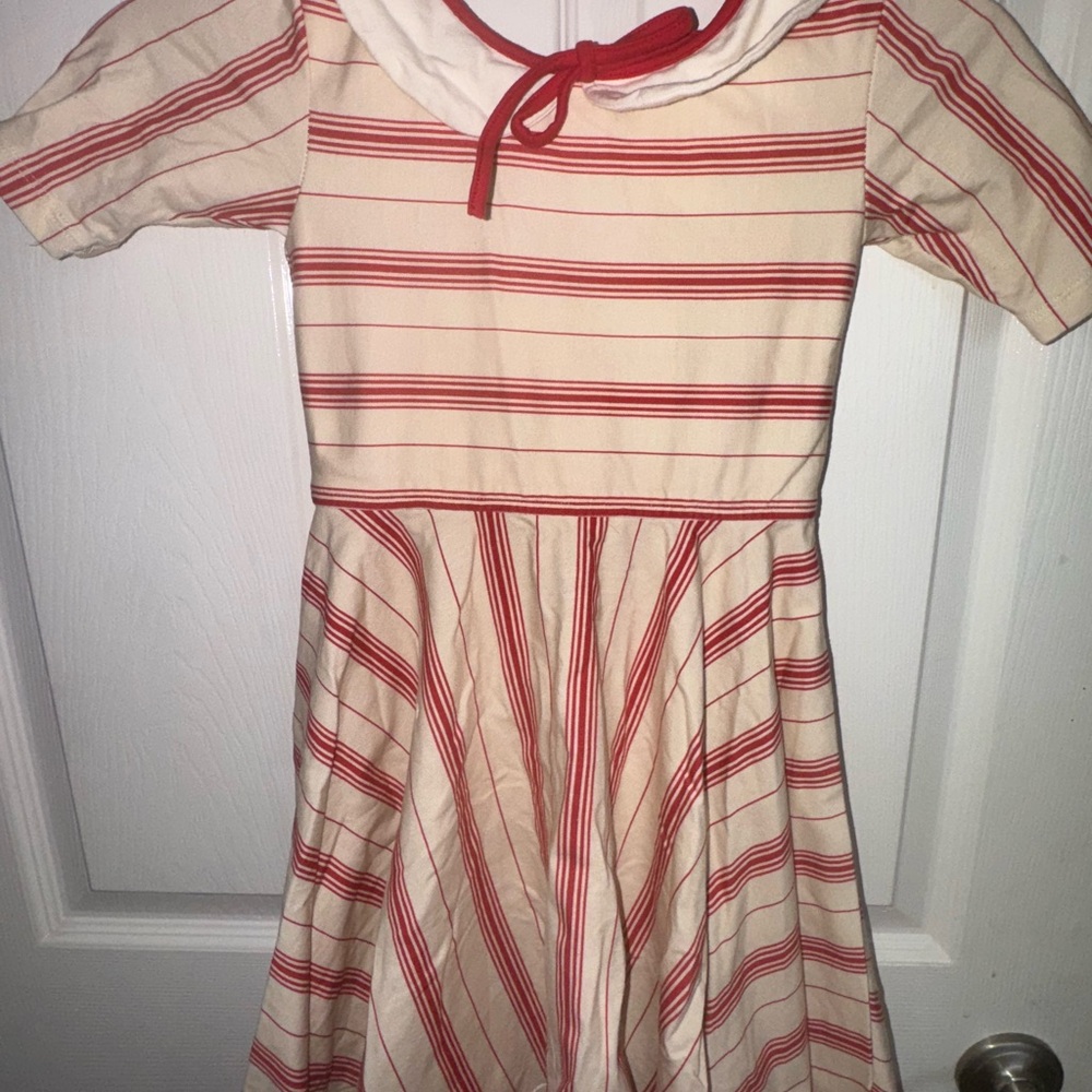 Omi Jo Striped Red and White Kids Dress
